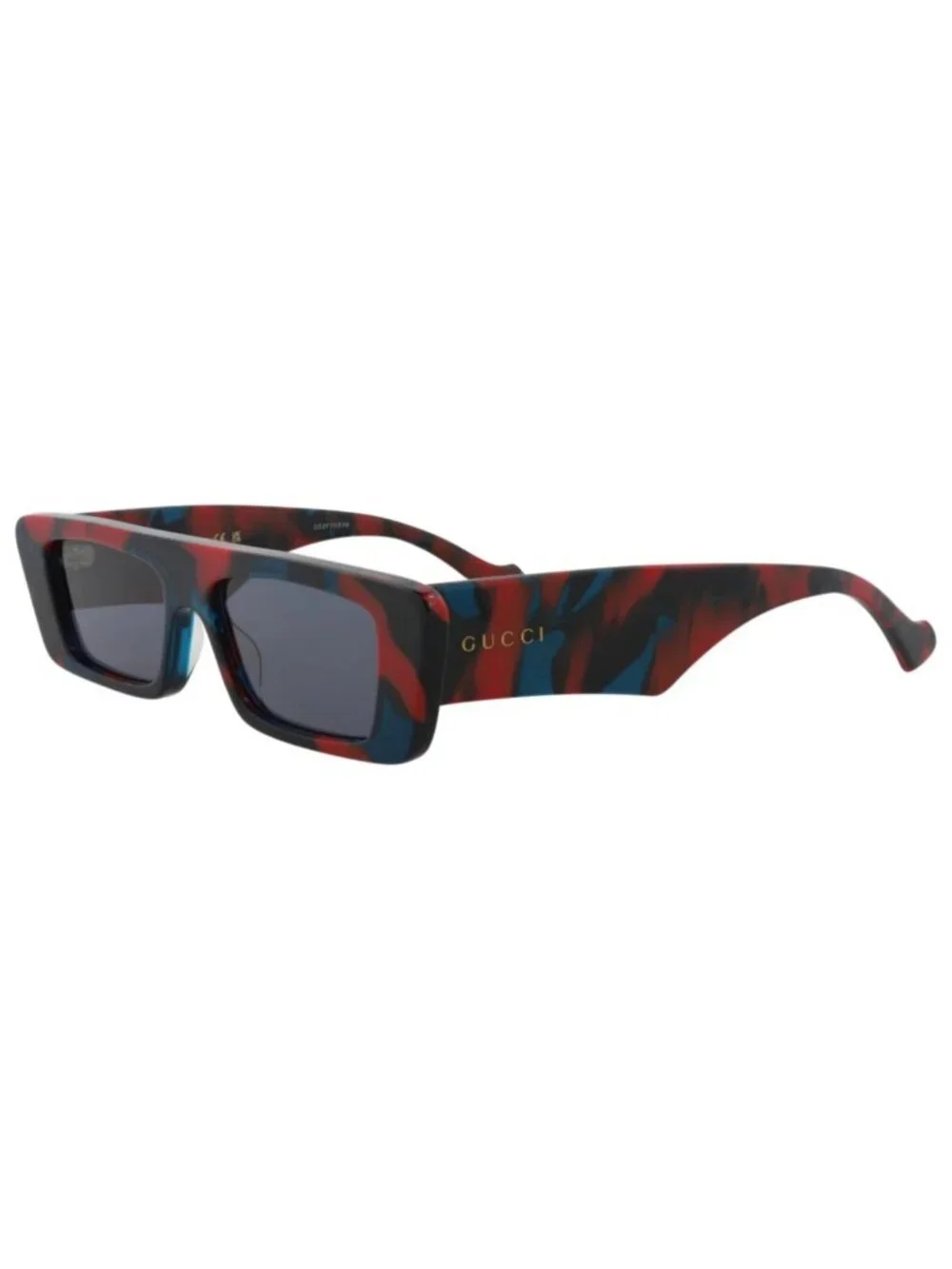 New Gucci Women's Sunglasses Square Rectangle Recycled Acetate Frame Mens Havana